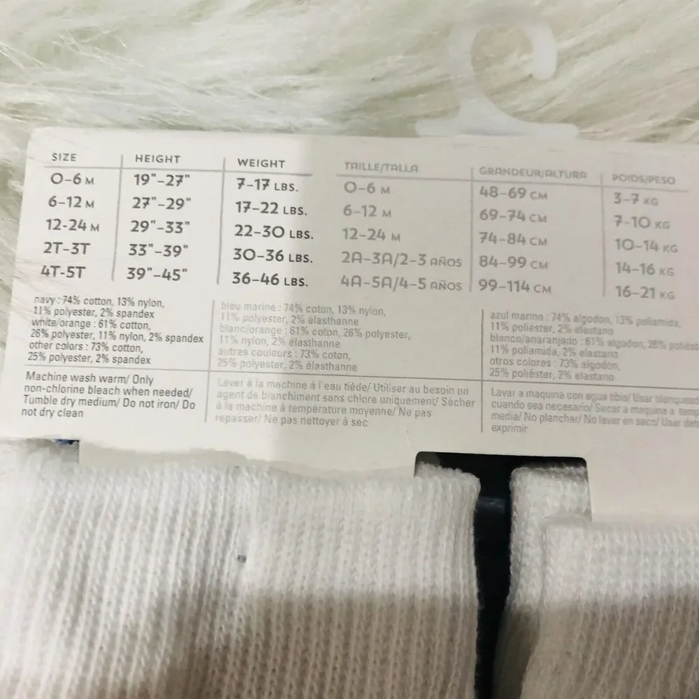 Brand New Old Navy Baby Crew Socks For Boys Size 0-6‎ months 4 In The Pack